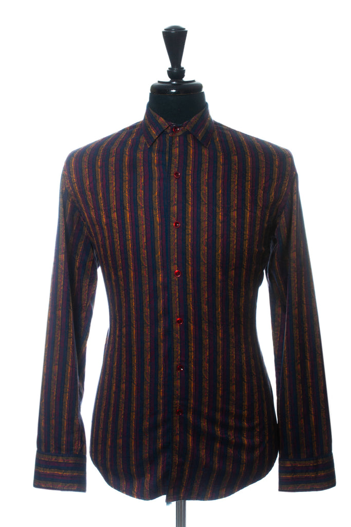 Robert Graham Merlot Pattern Striped Shirt