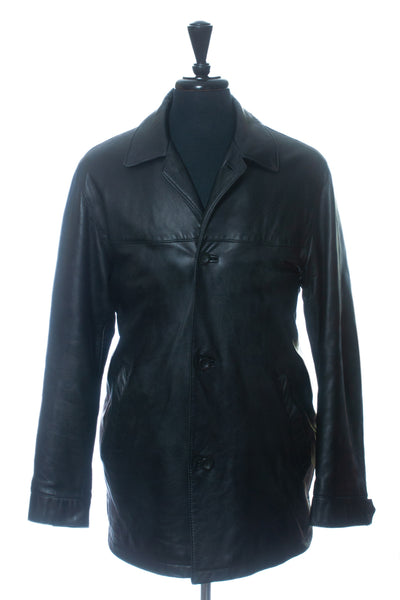 Strellson Black Leather Coat