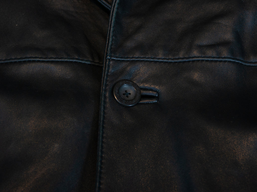 Strellson Black Leather Coat