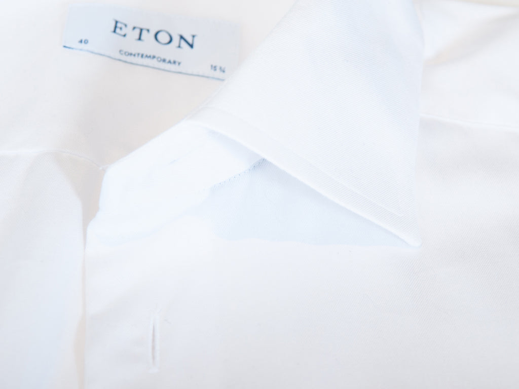 Eton White Contemporary Fit Signature Twill Shirt