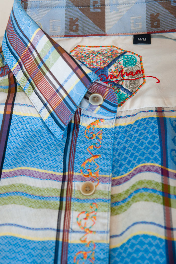 Robert Graham Blue Check Casual Shirt