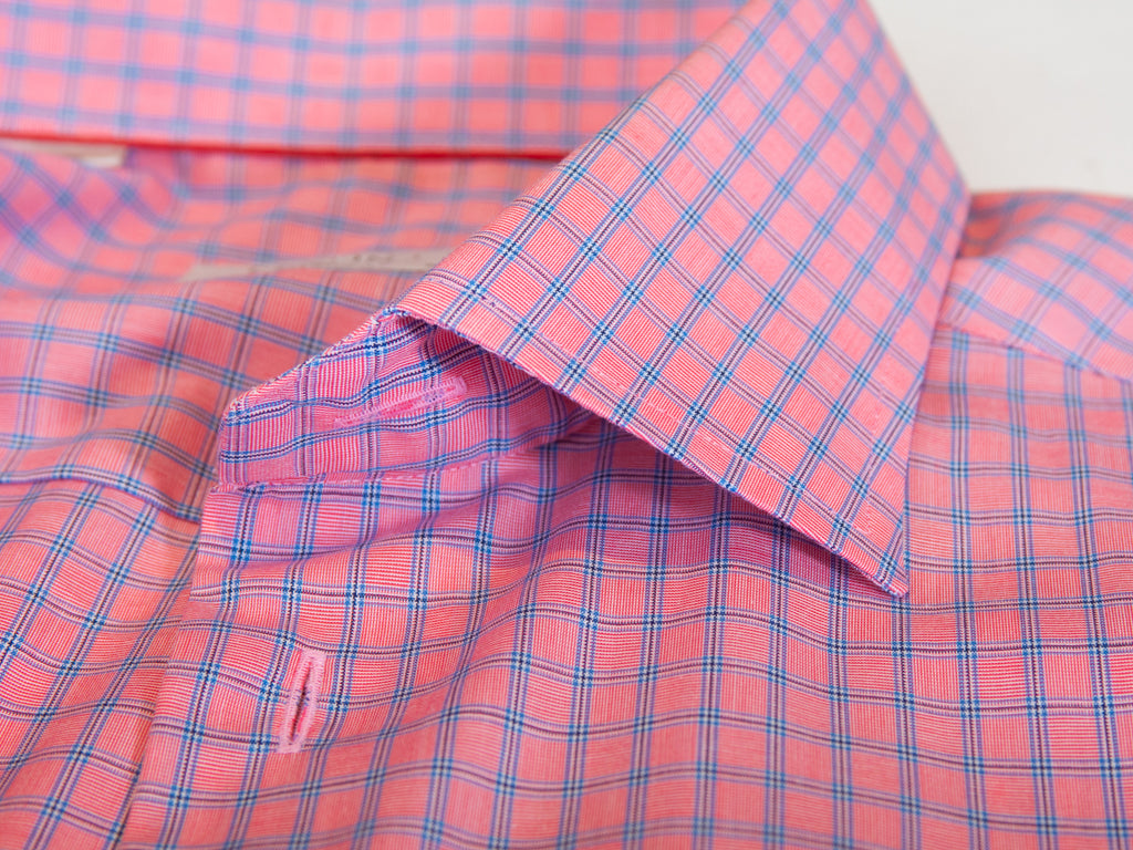 Eton Pink Check Contemporary Fit Shirt