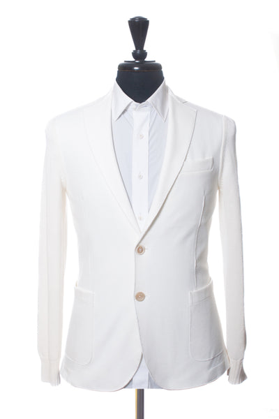 Eleventy Platinum Ivory Knit Blazer