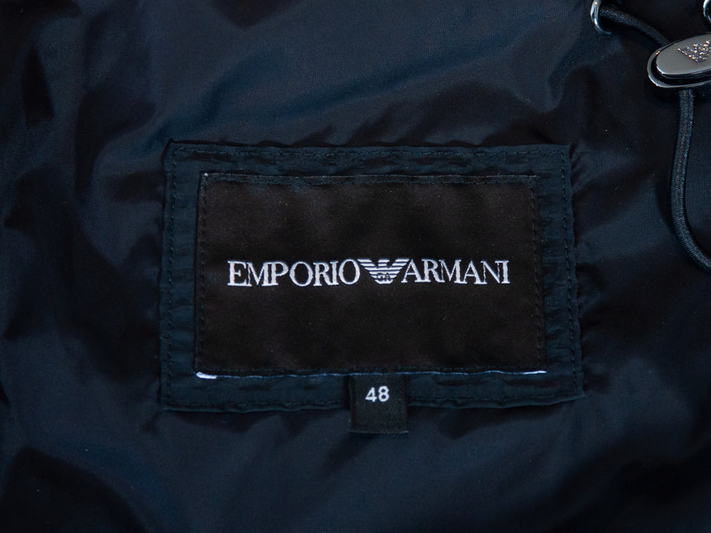 Emporio Armani Black Textured Soft Jacket