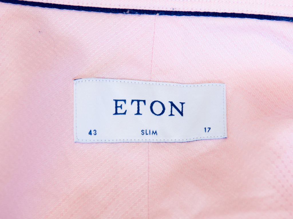 Eton Pink Dobby Twill Slim Fit Shirt