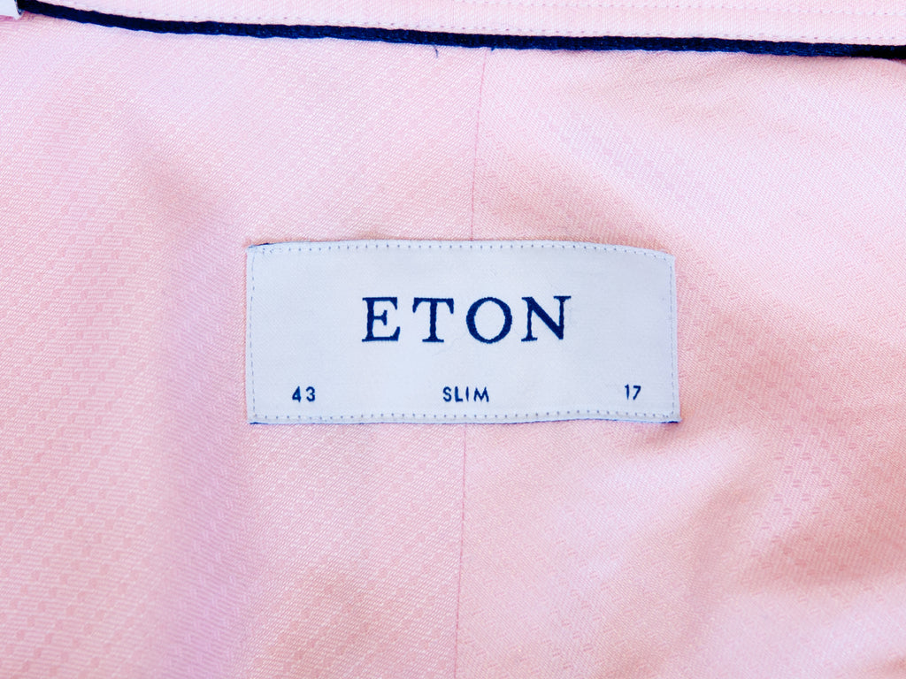 Eton Pink Dobby Twill Slim Fit Shirt