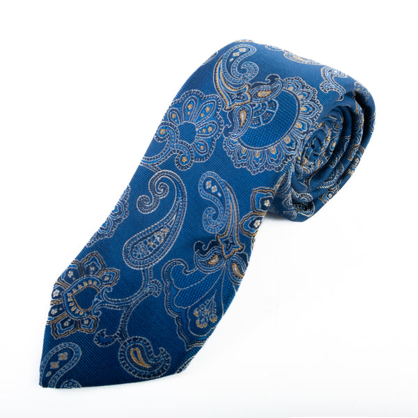 Eton Dark Blue Paisley Tie