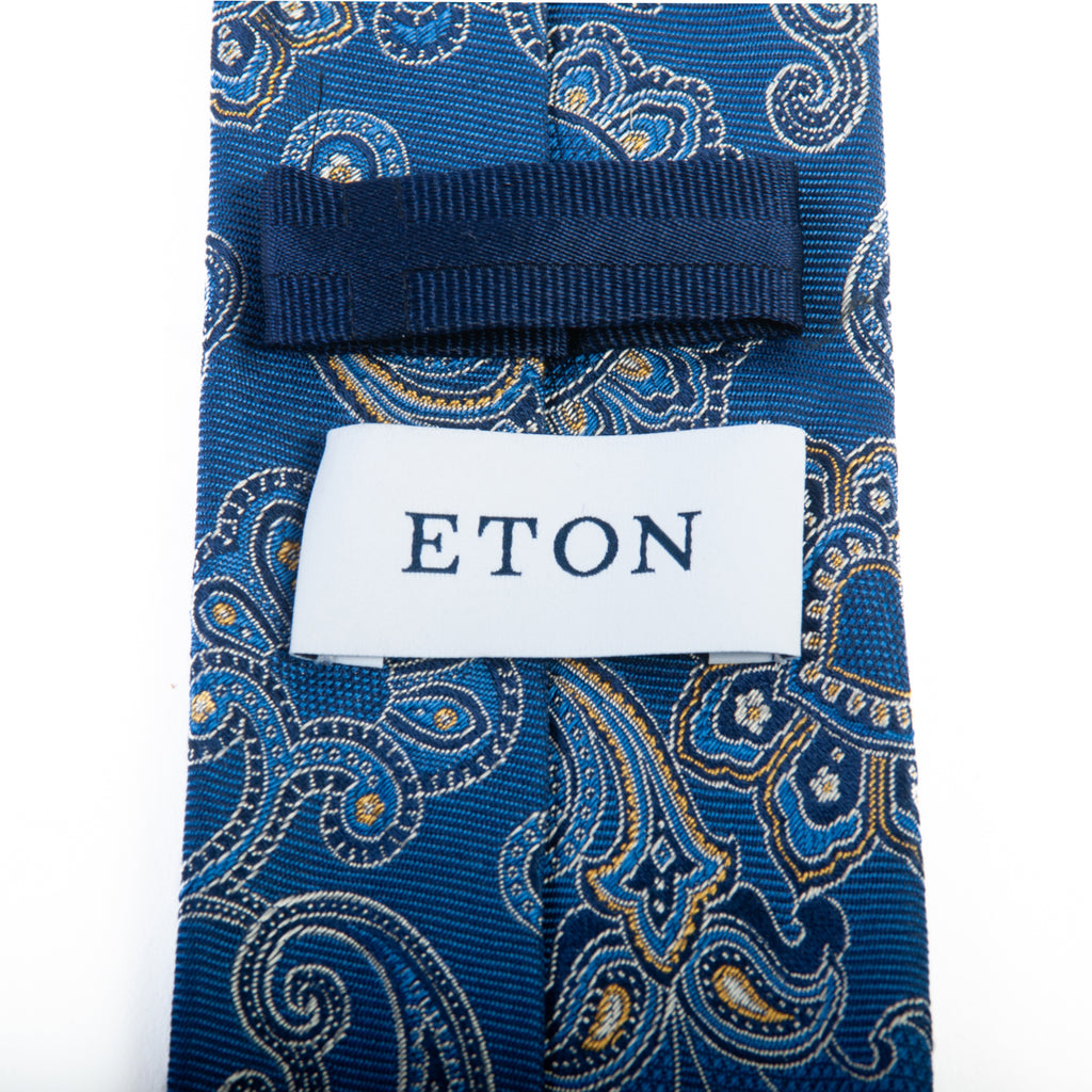 Eton Dark Blue Paisley Tie