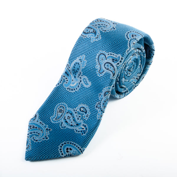 Eton Light Blue Paisley Tie