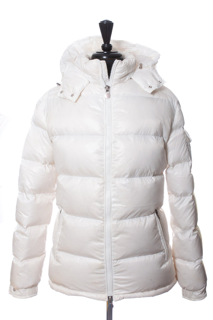 Moncler White Maya Giubbotto Parka