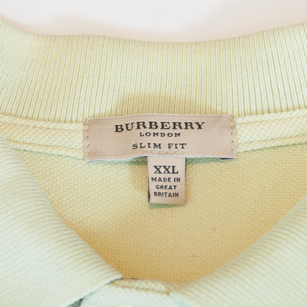 Burberry Light Green Slim Fit Polo Shirt