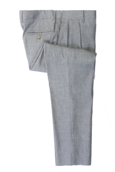 Canali 1934 Light Grey Natural Comfort Pleated Pants