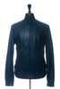 Brunello Cucinelli Blue Leather Jacket