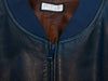 Brunello Cucinelli Blue Leather Jacket