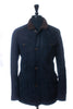 Brunello Cucinelli Navy Blue Shearling Coat