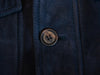 Brunello Cucinelli Navy Blue Shearling Coat