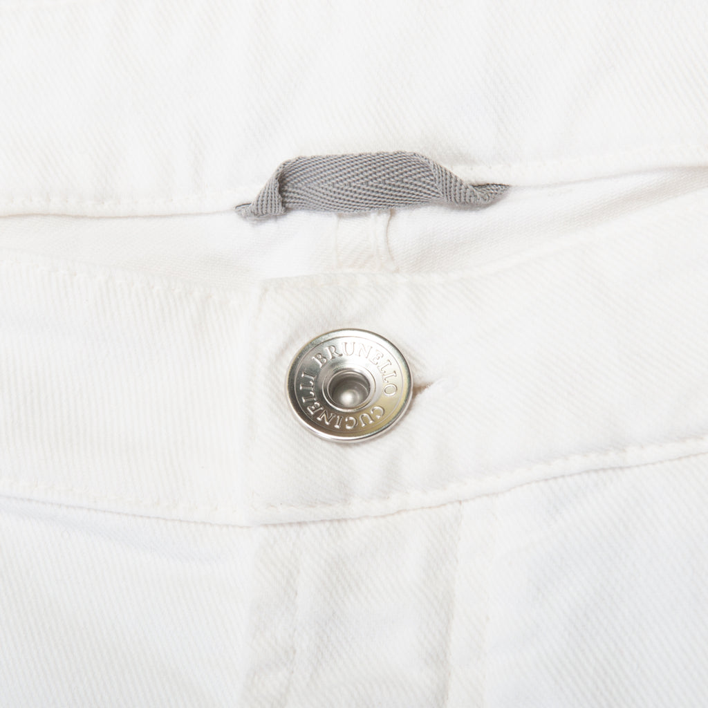 Brunello Cucinelli White Skinny Fit Jeans