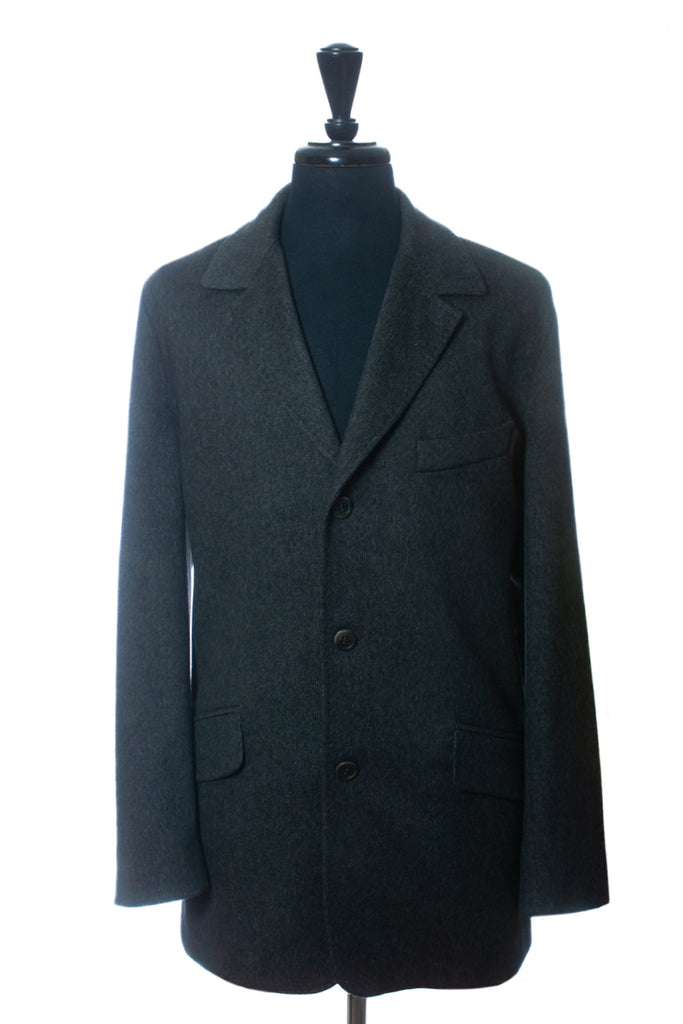 Ermenegildo Zegna Dark Grey Pure Cashmere Coat