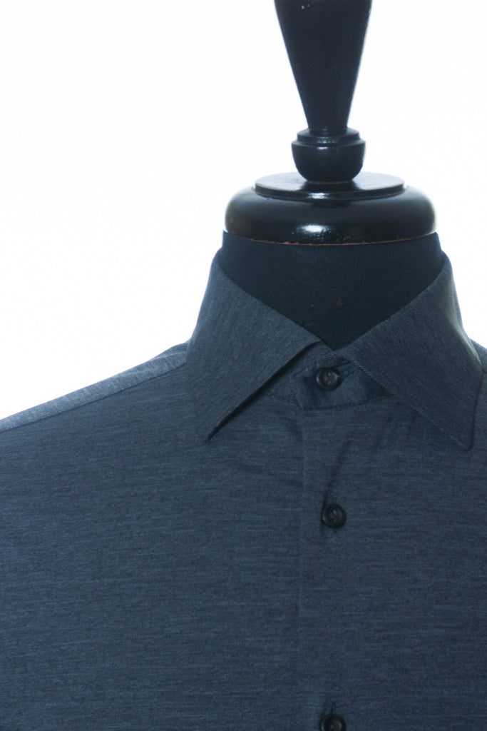 Eton Dark Grey Slim Fit Performance Shirt