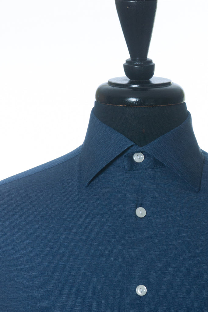 Eton Dark Slate Blue Slim Fit Performance Shirt