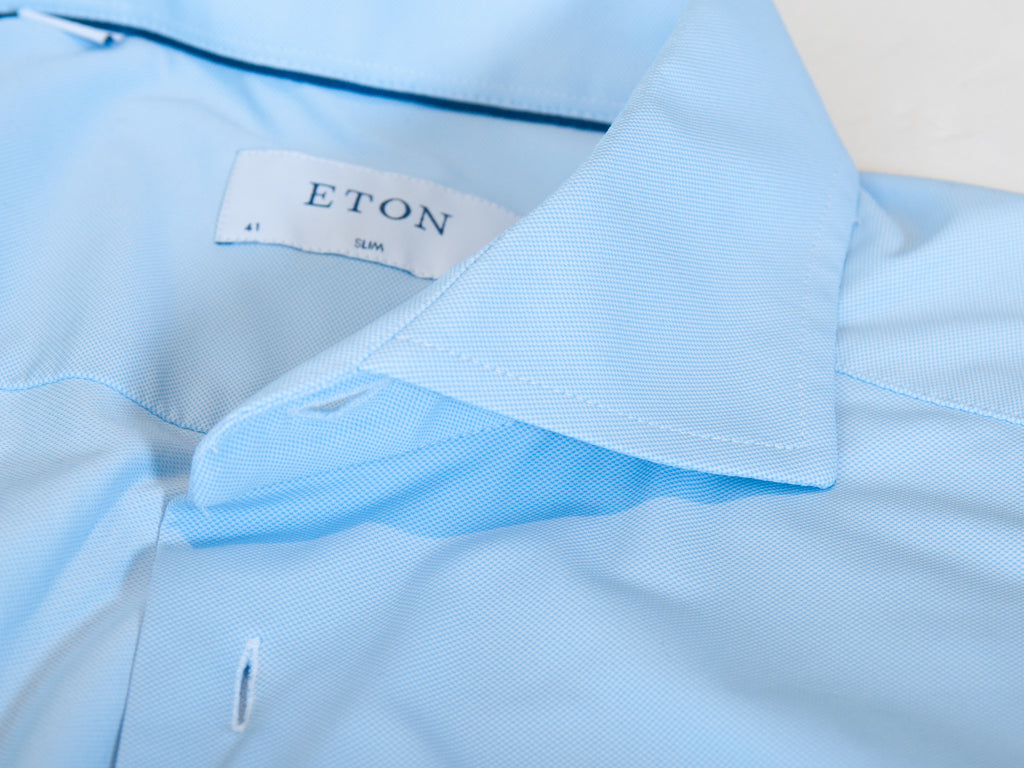 Eton Light Blue Slim Fit Performance Shirt