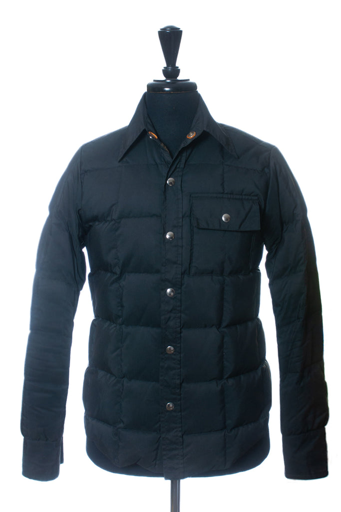 Crescent Down Works Charcoal Grey Down Overshirt Jacket