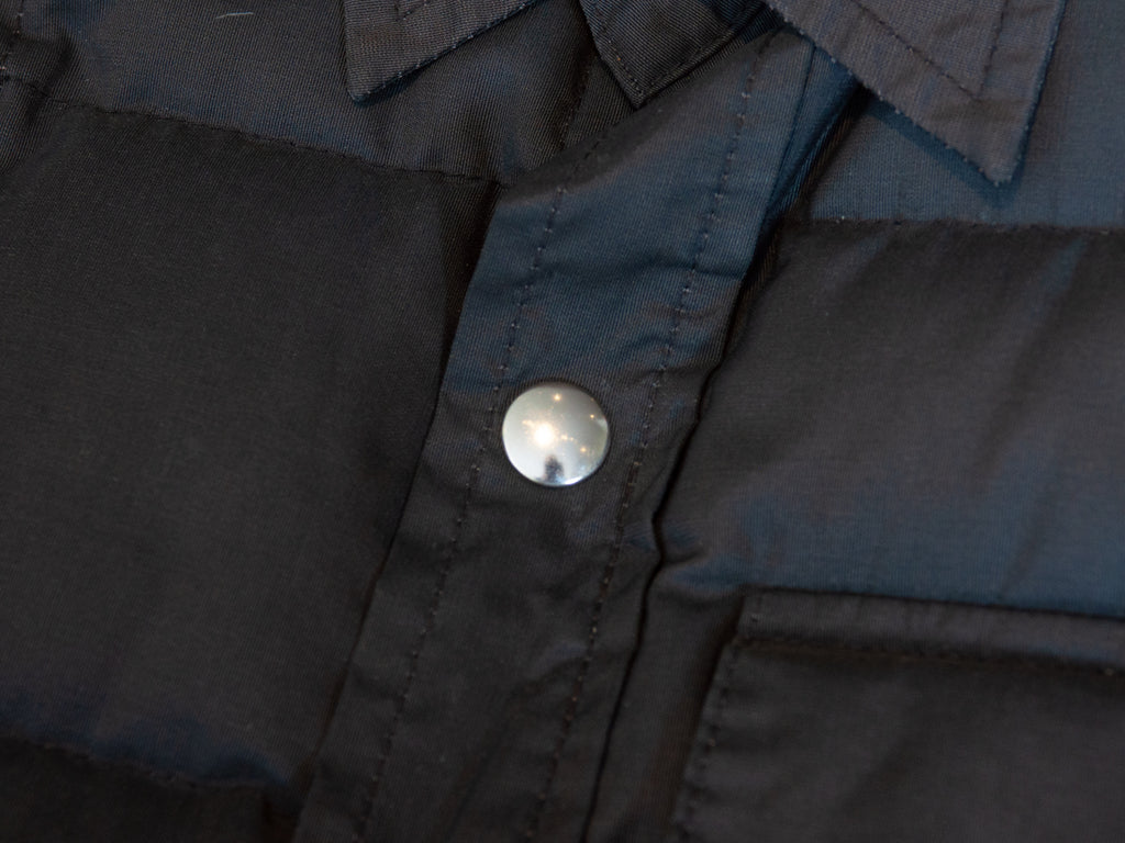 Crescent Down Works Charcoal Grey Down Overshirt Jacket