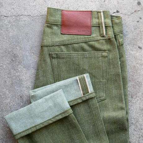 Gustin Green Monster Moss Slim Selvedge Jeans