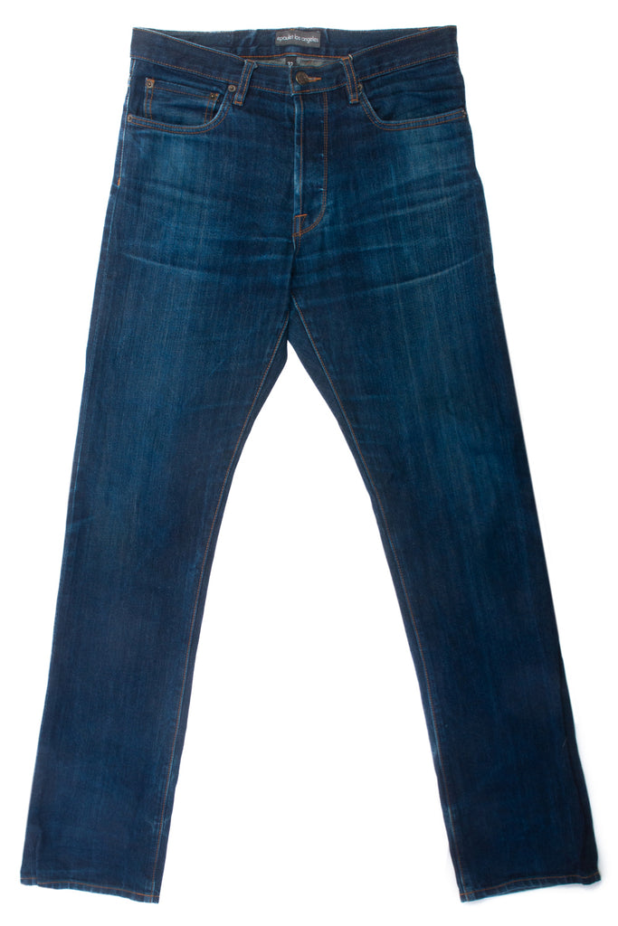 Epaulet Blue Button Fly Jeans