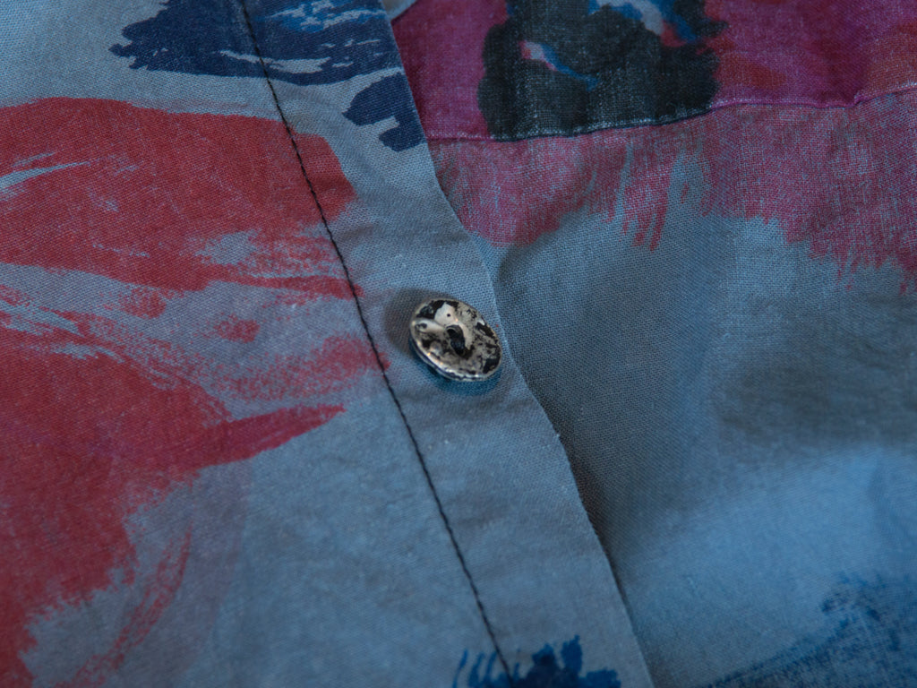 Zam Barrett Grey Floral Print Shirt