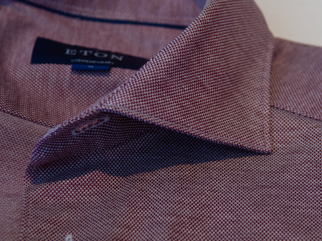 Eton Nostalgia Rose Brown Contemporary Fit Jersey Knit Shirt