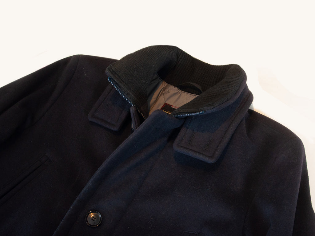 Loden Frey Black Cashmere Blend Gore-Tex Bergamo Coat