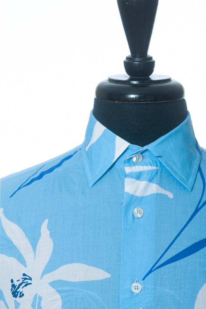 Etro Bold Blue Floral Print Shirt