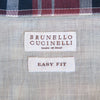 Brunello Cucinelli Brown Check Easy Fit Shirt