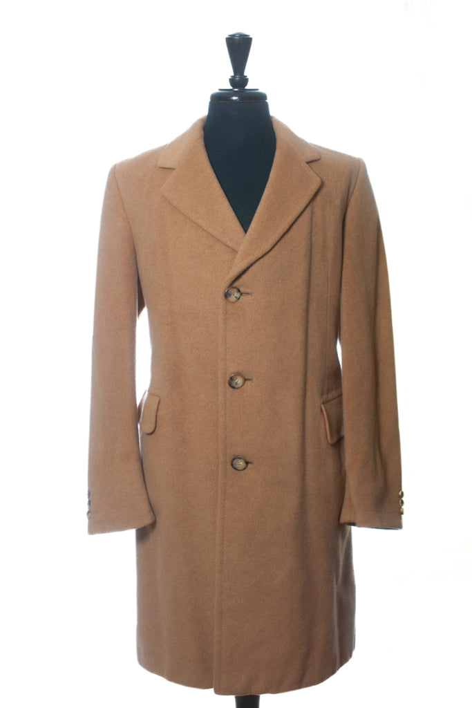 Aquascutum Vintage Camel Brown Cashmere Blend Coat