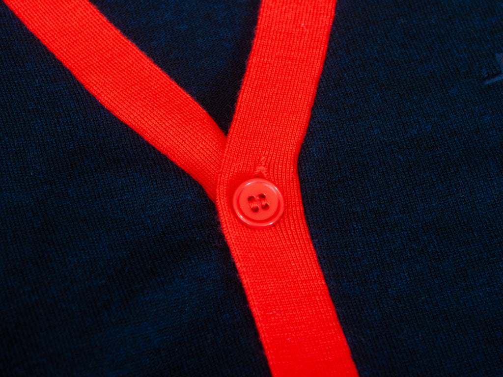 J.Lindeberg Orange and Blue Merino Wool Edmund Golf Sweater Vest