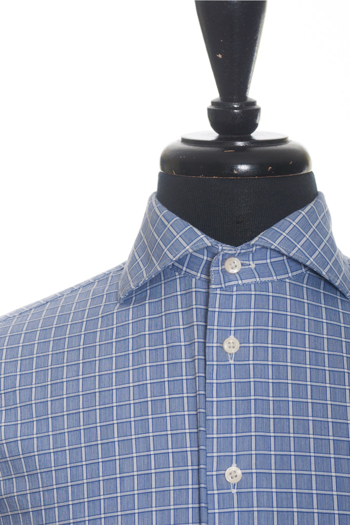 Sand Copenhagen Blue Check Dress Shirt