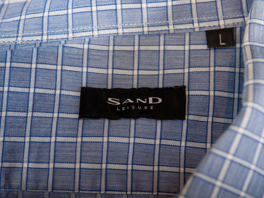 Sand Copenhagen Blue Check Dress Shirt