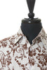 Just Cavalli Brown Floral Print Summer Weave Shirt