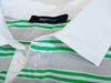 Zegna Sport Green on Grey Stripe Polo Shirt