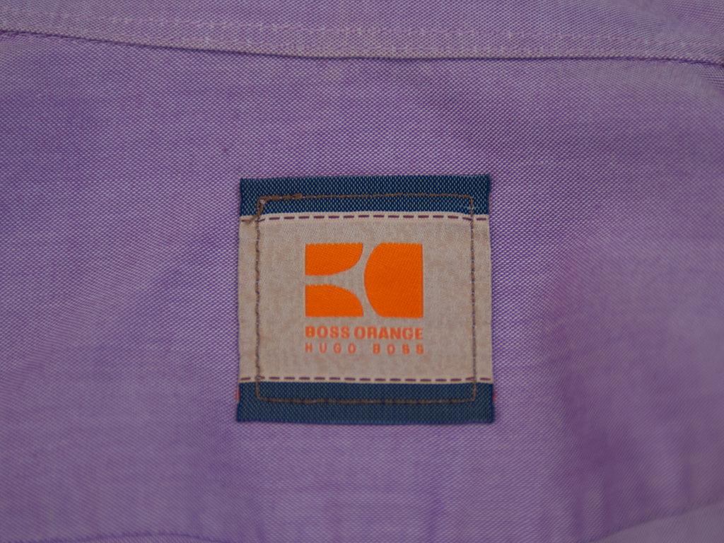 Hugo Boss Lavender Cotton EgrifE Casual Shirt Medium