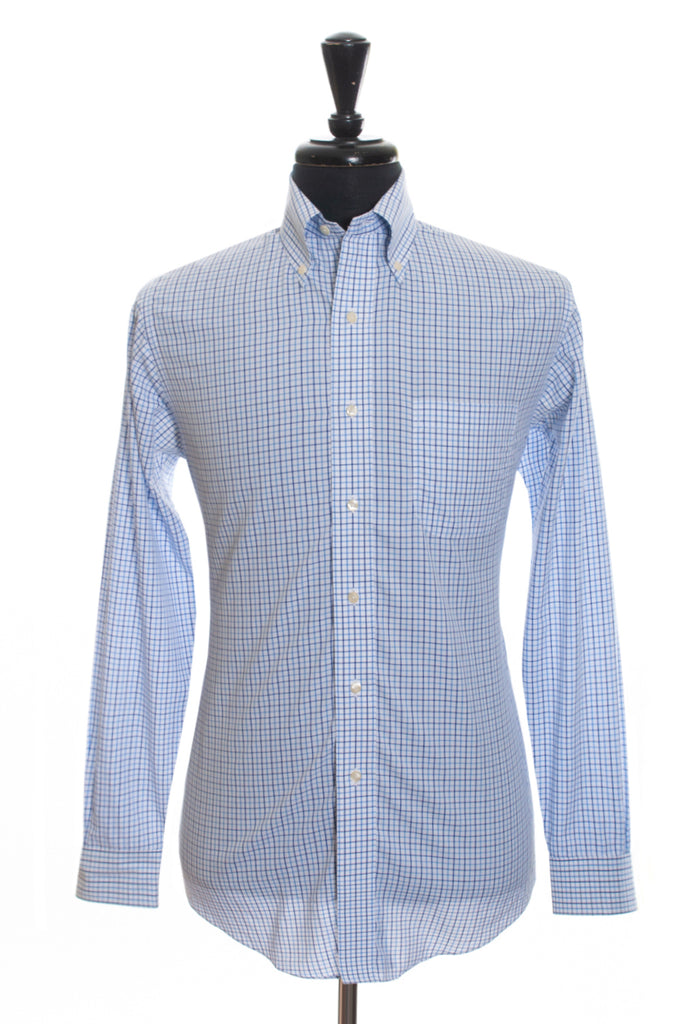 Brooks Brothers Blue Check Slim Fit Original Polo Shirt 16