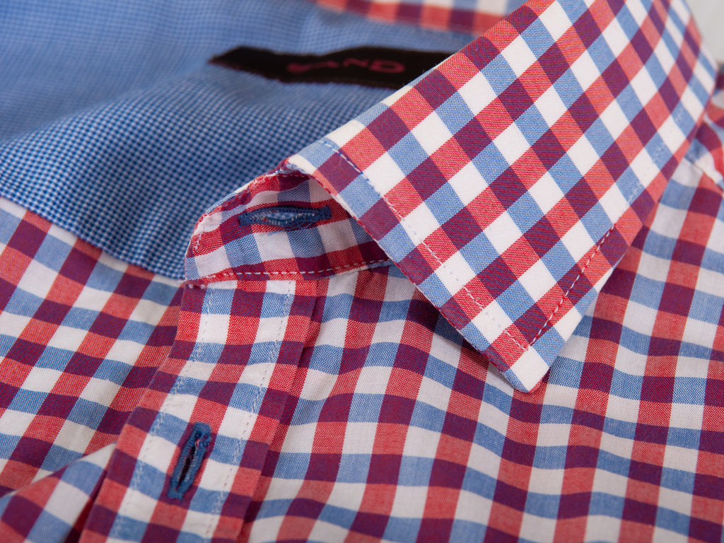 Sand Copenhagen Red Check Cotton Shirt