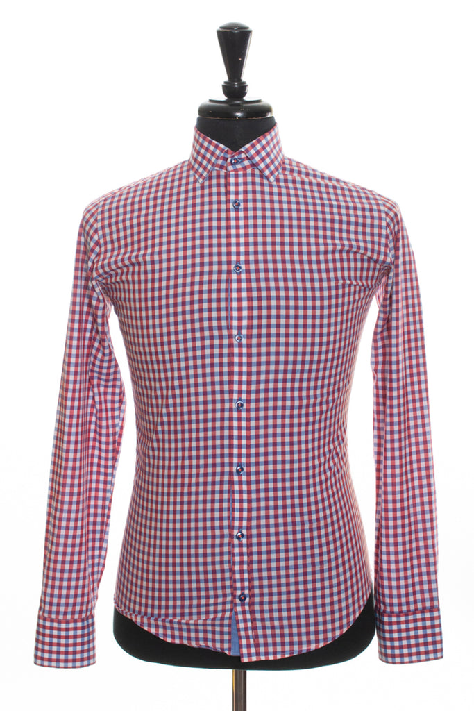 Sand Copenhagen Red Check Cotton Shirt