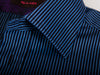 Sand Copenhagen Navy Blue Striped Cotton Shirt