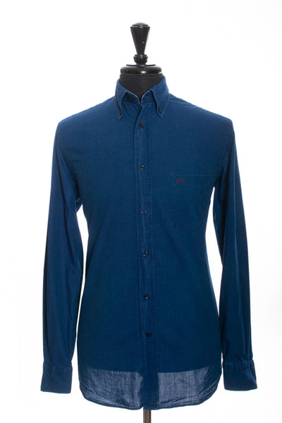 Paul & Shark Yachting Dark Blue Washed Chambray Shirt