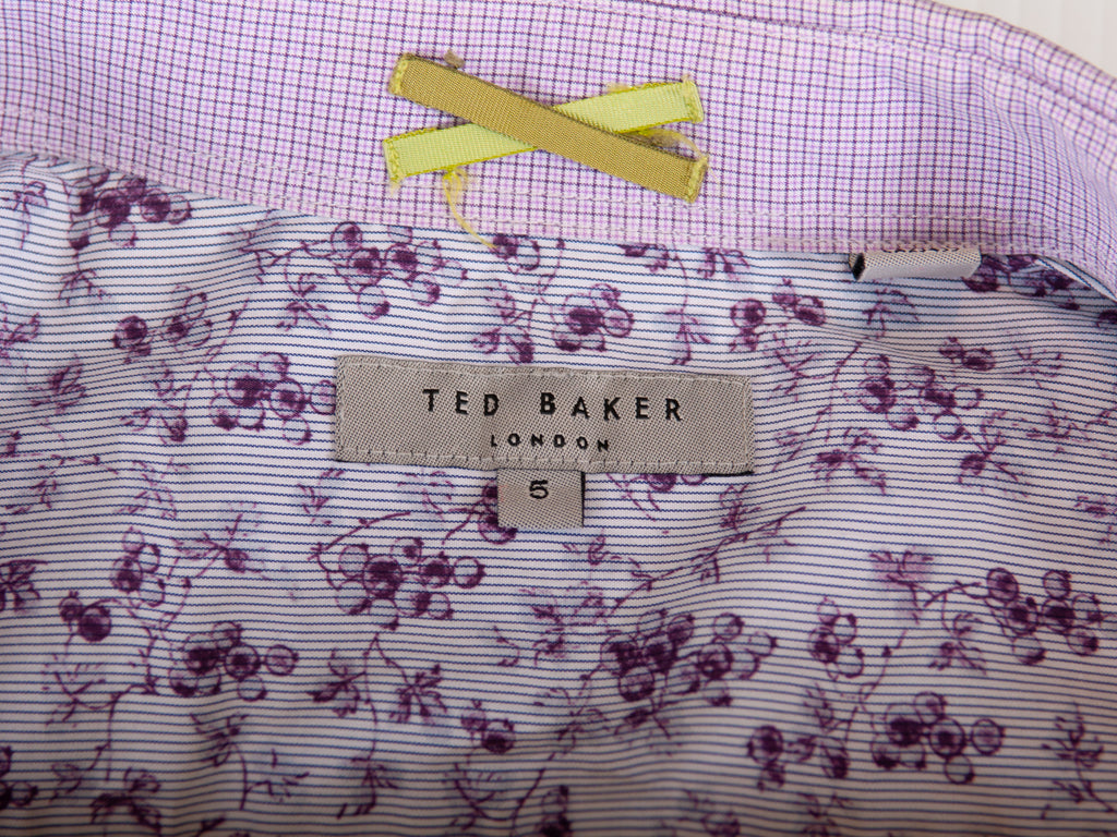 Ted Baker Lilac Check Casual Shirt