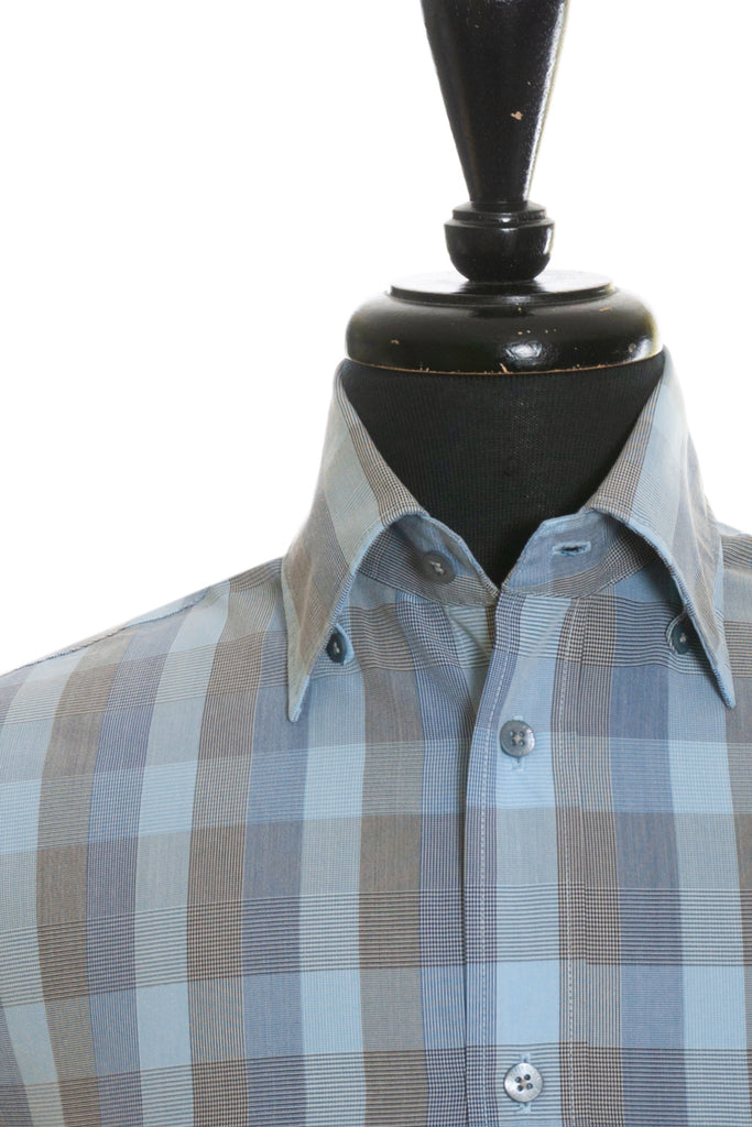 Ted Baker Blue Check Cotton Shirt