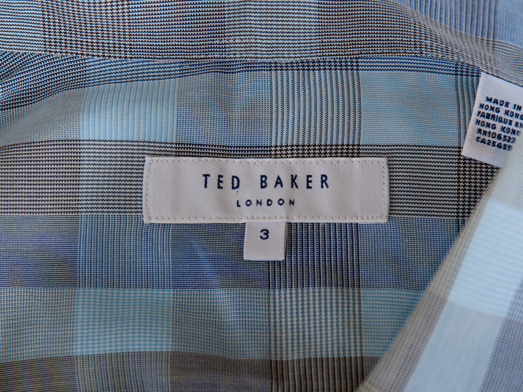 Ted Baker Blue Check Cotton Shirt