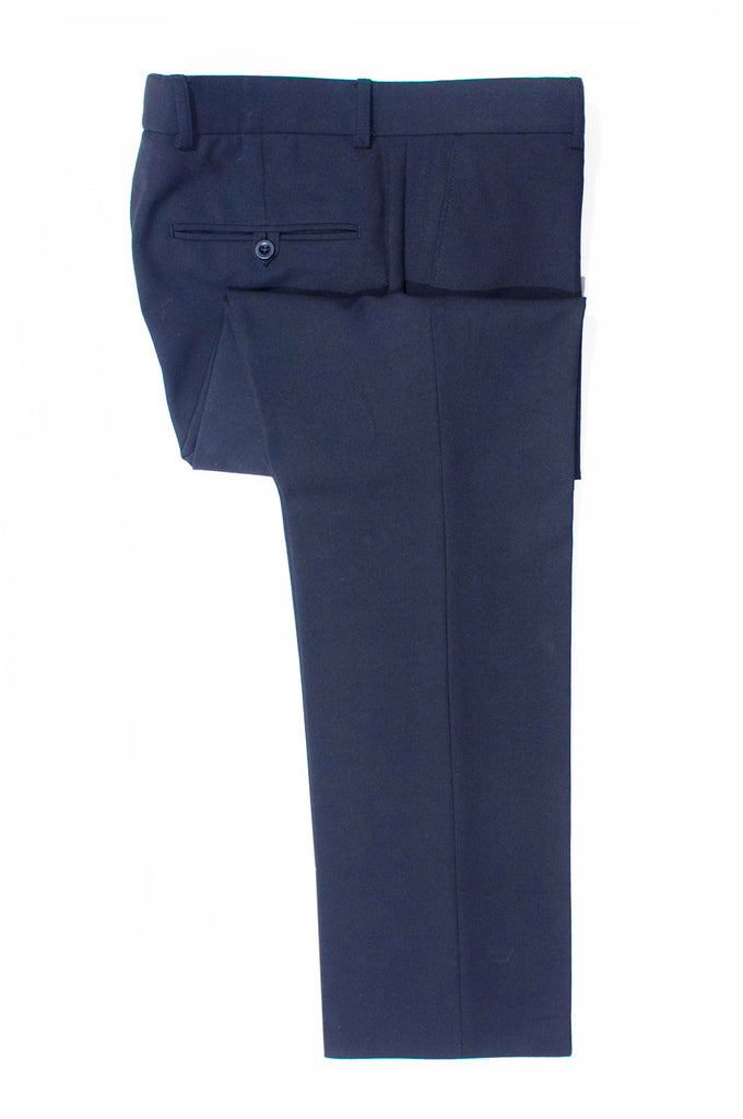 Alberto Navy Blue Kevin Comfort Fit Pants